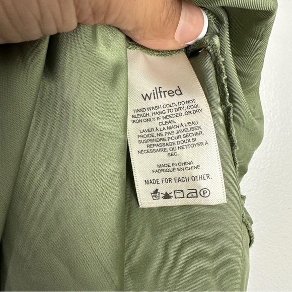 ARITZIA Wilfred Only Ruched Slip Dress Sage Frost Women’s Size Large - Picture 11 of 13